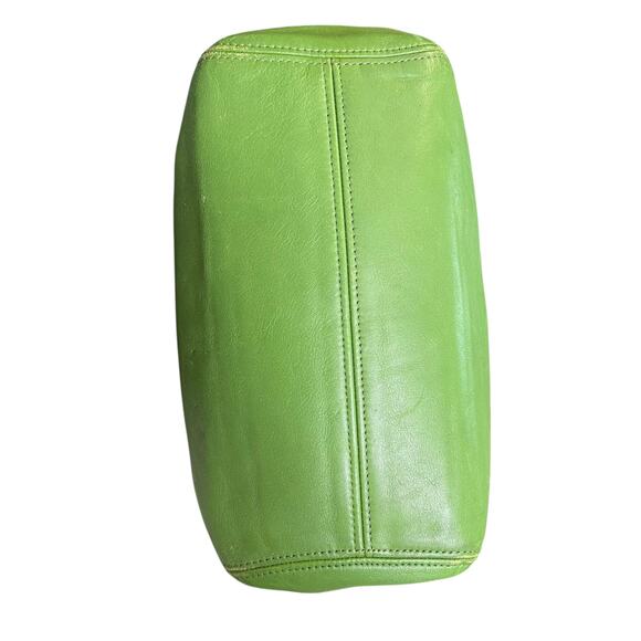 VTG Coach SoHo Buckle Bag 4157 Leaf Green Leather Shoulder Tote USA 1997 - Picture 8 of 16